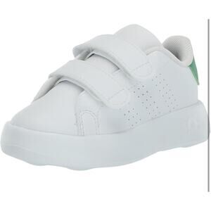 adidas Unisex-Child Advantage Tennis Shoe, White, Size 7K, Comfy Bubble